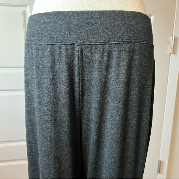 Gap Wide Leg Lounge Pants Comfy Knit Casual Black Trousers Medium - Picture 2 of 6